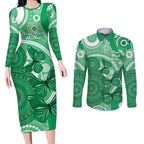 Personalised Australia Mental Health Awareness Month Couples Matching Long Sleeve Bodycon Dress and Long Sleeve Button Shirt Your Mind Matter Aboriginal Art