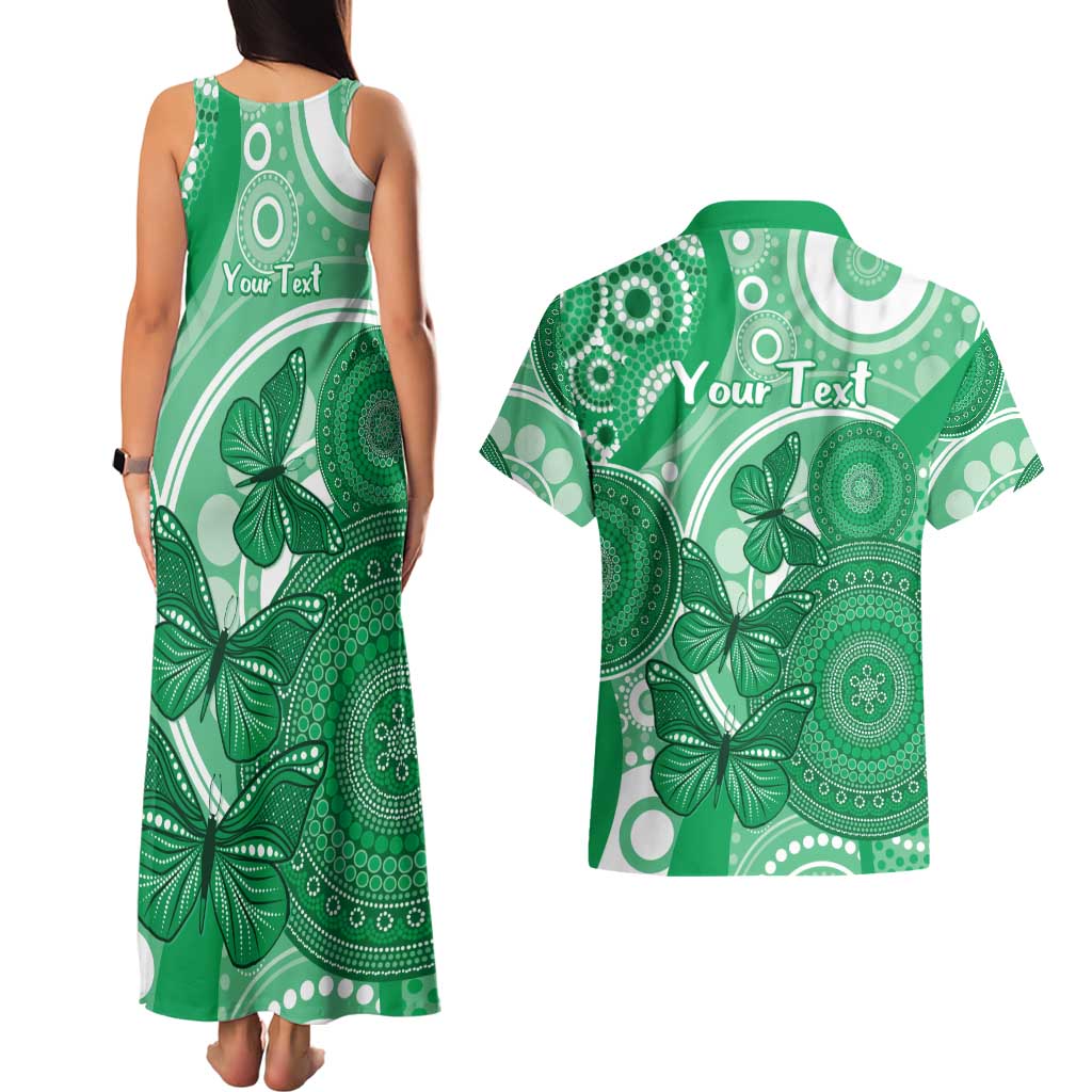 Personalised Australia Mental Health Awareness Month Couples Matching Tank Maxi Dress and Hawaiian Shirt Your Mind Matter Aboriginal Art