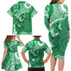 Personalised Australia Mental Health Awareness Month Family Matching Long Sleeve Bodycon Dress and Hawaiian Shirt Your Mind Matter Aboriginal Art
