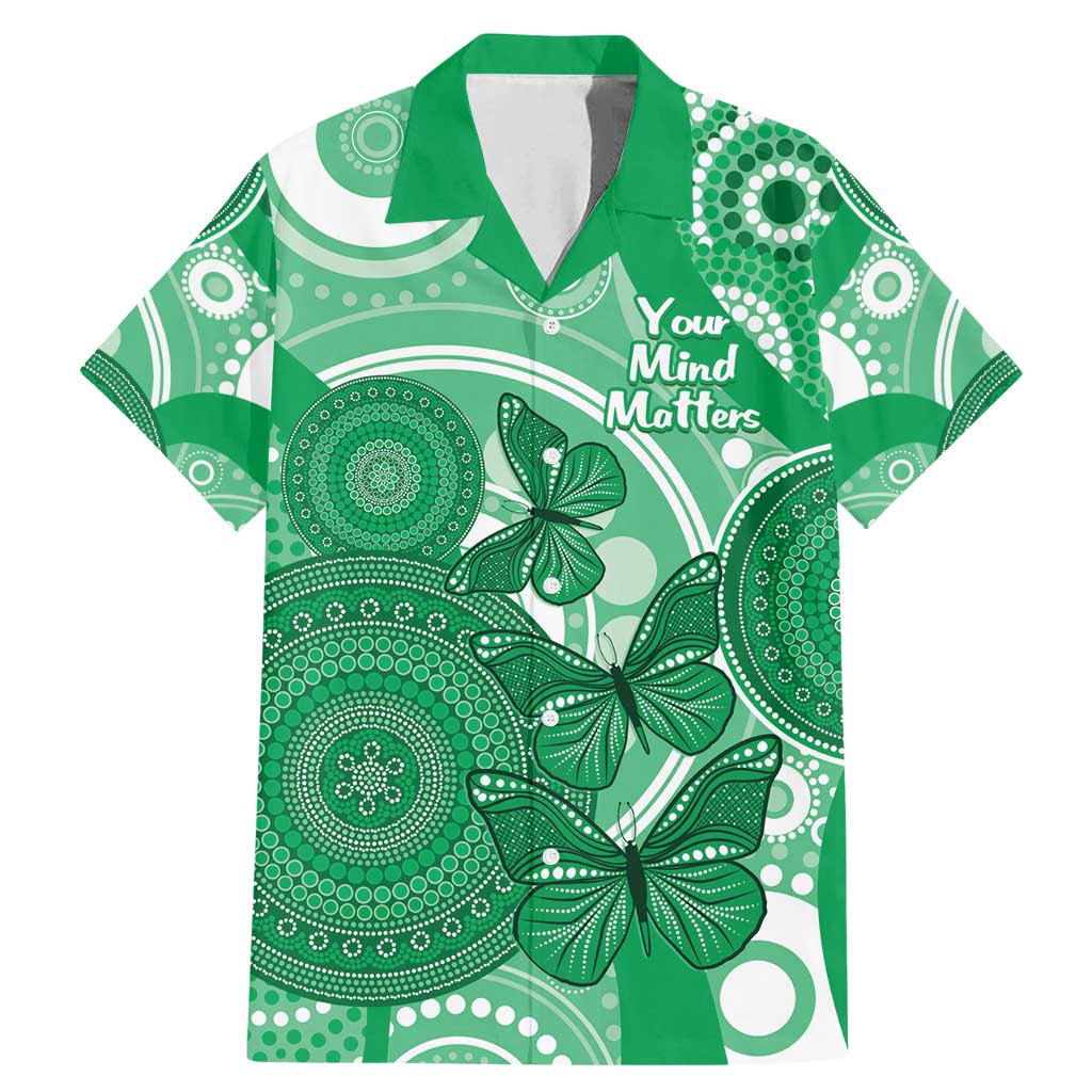 Personalised Australia Mental Health Awareness Month Family Matching Mermaid Dress and Hawaiian Shirt Your Mind Matter Aboriginal Art