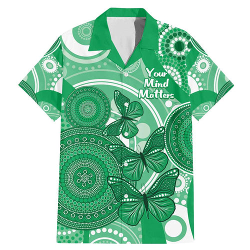 Personalised Australia Mental Health Awareness Month Family Matching Mermaid Dress and Hawaiian Shirt Your Mind Matter Aboriginal Art