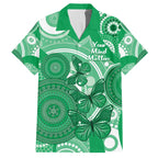 Personalised Australia Mental Health Awareness Month Family Matching Off The Shoulder Long Sleeve Dress and Hawaiian Shirt Your Mind Matter Aboriginal Art