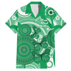 Personalised Australia Mental Health Awareness Month Family Matching Off Shoulder Short Dress and Hawaiian Shirt Your Mind Matter Aboriginal Art