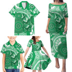 Personalised Australia Mental Health Awareness Month Family Matching Puletasi and Hawaiian Shirt Your Mind Matter Aboriginal Art