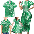 Personalised Australia Mental Health Awareness Month Family Matching Short Sleeve Bodycon Dress and Hawaiian Shirt Your Mind Matter Aboriginal Art