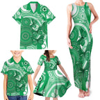 Personalised Australia Mental Health Awareness Month Family Matching Tank Maxi Dress and Hawaiian Shirt Your Mind Matter Aboriginal Art