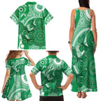 Personalised Australia Mental Health Awareness Month Family Matching Tank Maxi Dress and Hawaiian Shirt Your Mind Matter Aboriginal Art