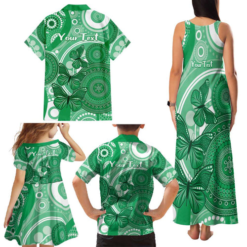Personalised Australia Mental Health Awareness Month Family Matching Tank Maxi Dress and Hawaiian Shirt Your Mind Matter Aboriginal Art