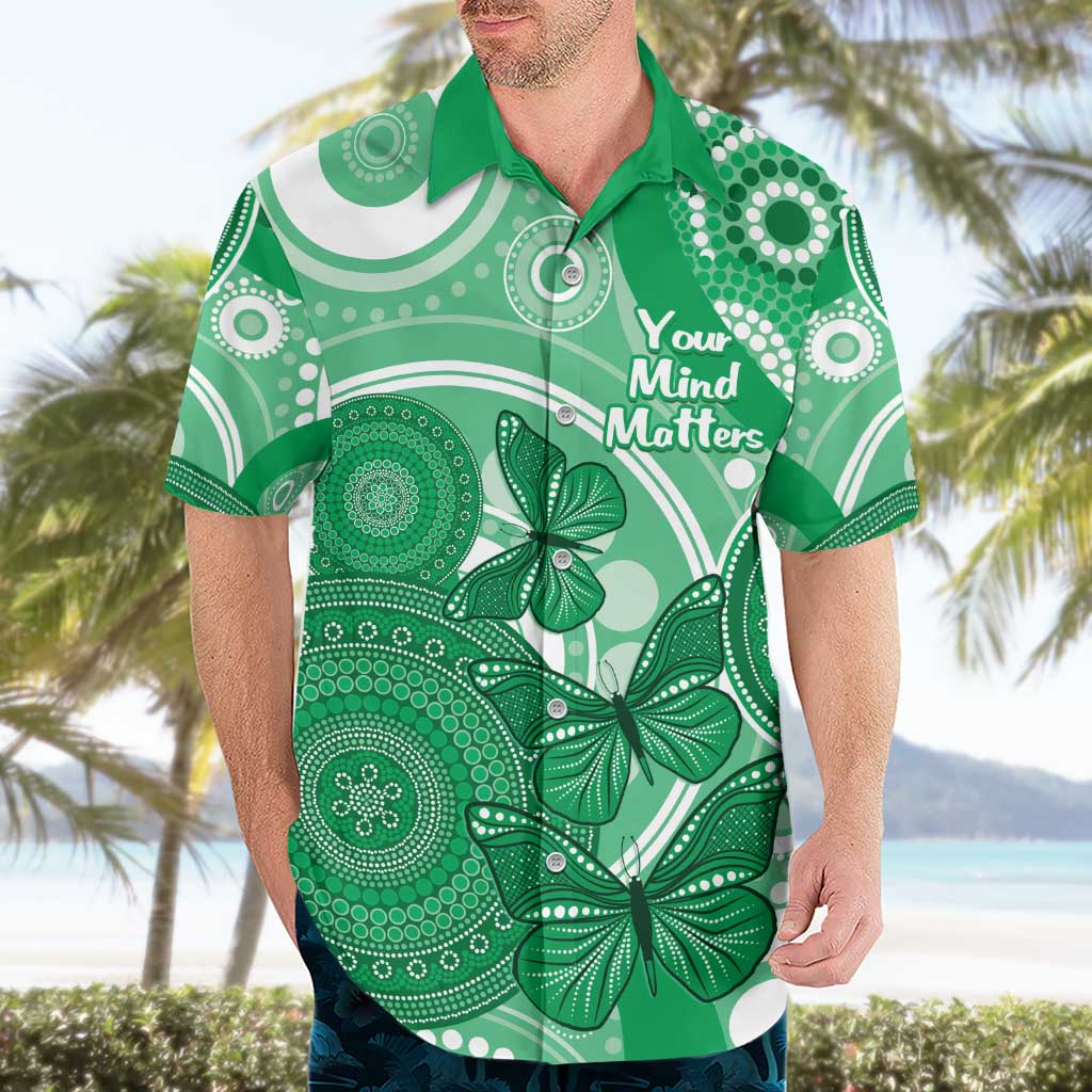 Personalised Australia Mental Health Awareness Month Hawaiian Shirt Your Mind Matter Aboriginal Art