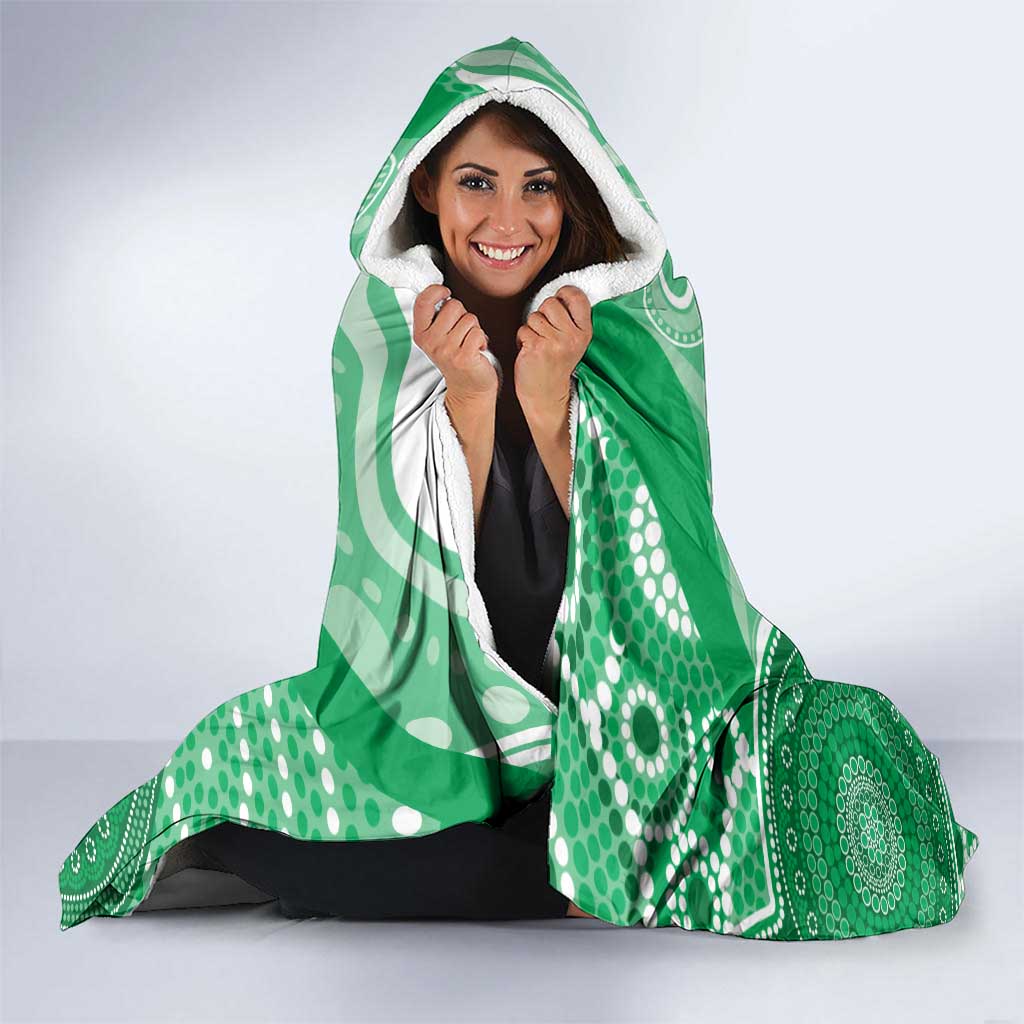 Personalised Australia Mental Health Awareness Month Hooded Blanket Your Mind Matter Aboriginal Art