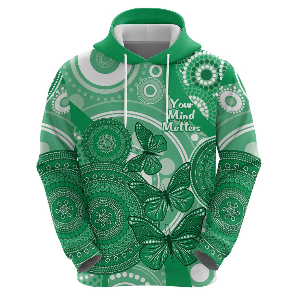 Personalised Australia Mental Health Awareness Month Hoodie Your Mind Matter Aboriginal Art