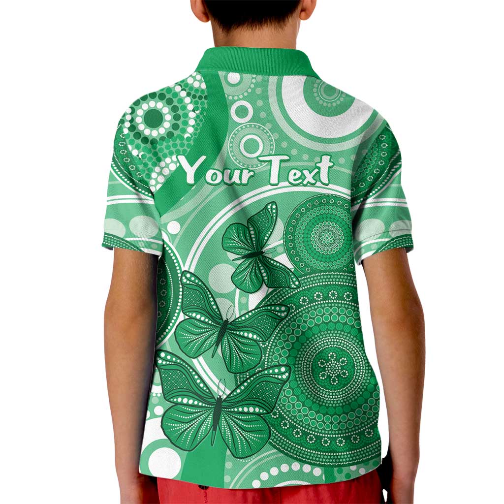 Personalised Australia Mental Health Awareness Month Kid Polo Shirt Your Mind Matter Aboriginal Art
