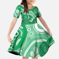 Personalised Australia Mental Health Awareness Month Kid Short Sleeve Dress Your Mind Matter Aboriginal Art