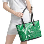 Personalised Australia Mental Health Awareness Month Leather Tote Bag Your Mind Matter Aboriginal Art