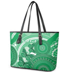 Personalised Australia Mental Health Awareness Month Leather Tote Bag Your Mind Matter Aboriginal Art