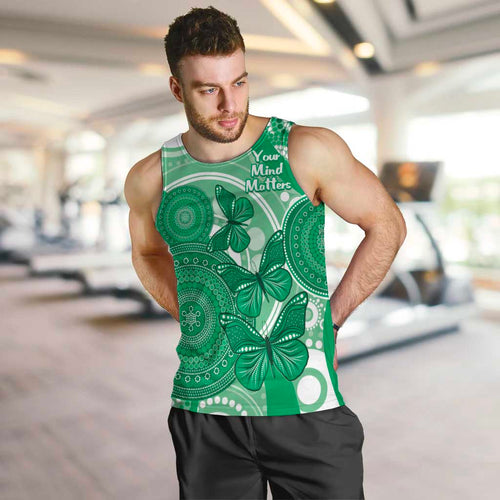 Personalised Australia Mental Health Awareness Month Men Tank Top Your Mind Matter Aboriginal Art