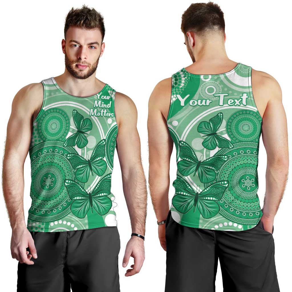 Personalised Australia Mental Health Awareness Month Men Tank Top Your Mind Matter Aboriginal Art