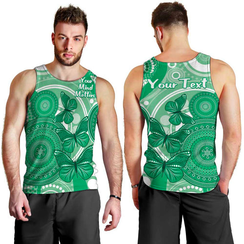 Personalised Australia Mental Health Awareness Month Men Tank Top Your Mind Matter Aboriginal Art