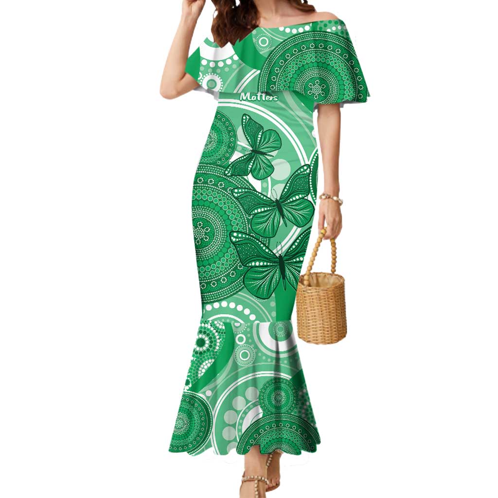 Personalised Australia Mental Health Awareness Month Mermaid Dress Your Mind Matter Aboriginal Art