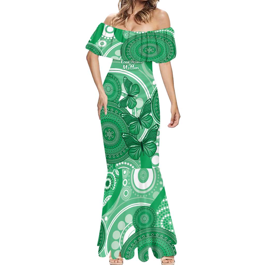Personalised Australia Mental Health Awareness Month Mermaid Dress Your Mind Matter Aboriginal Art
