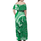 Personalised Australia Mental Health Awareness Month Off Shoulder Maxi Dress Your Mind Matter Aboriginal Art