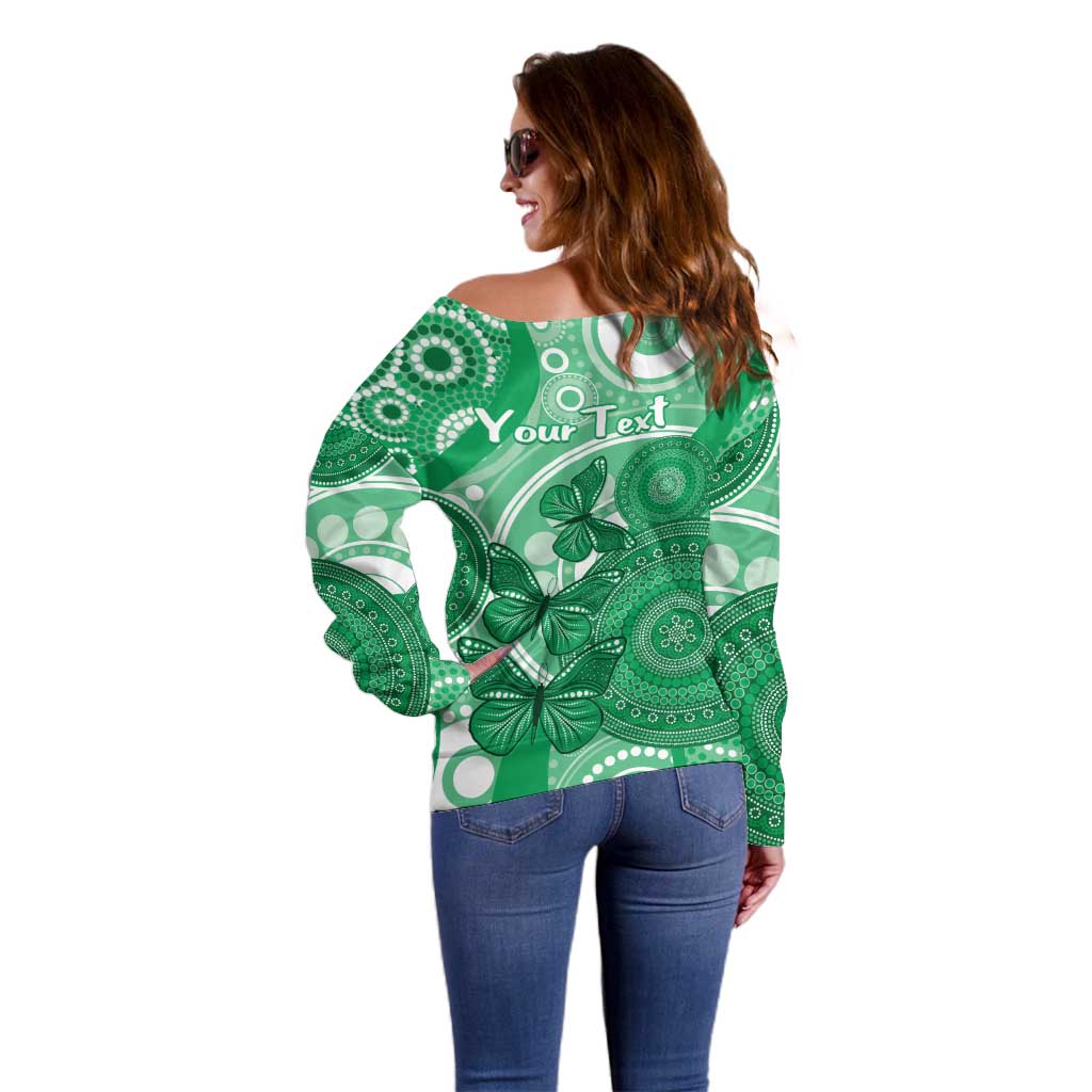 Personalised Australia Mental Health Awareness Month Off Shoulder Sweater Your Mind Matter Aboriginal Art