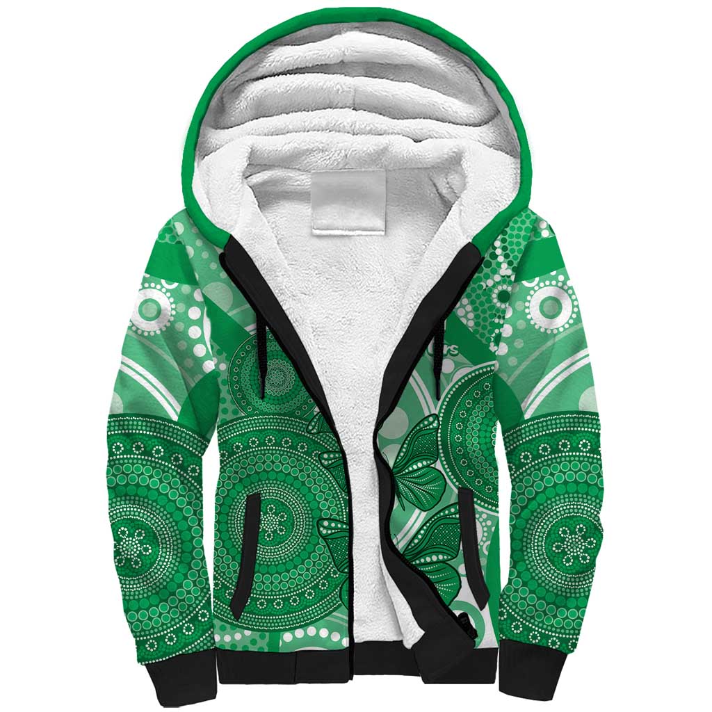 Personalised Australia Mental Health Awareness Month Sherpa Hoodie Your Mind Matter Aboriginal Art