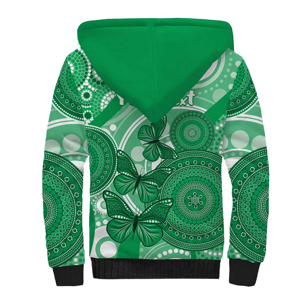 Personalised Australia Mental Health Awareness Month Sherpa Hoodie Your Mind Matter Aboriginal Art