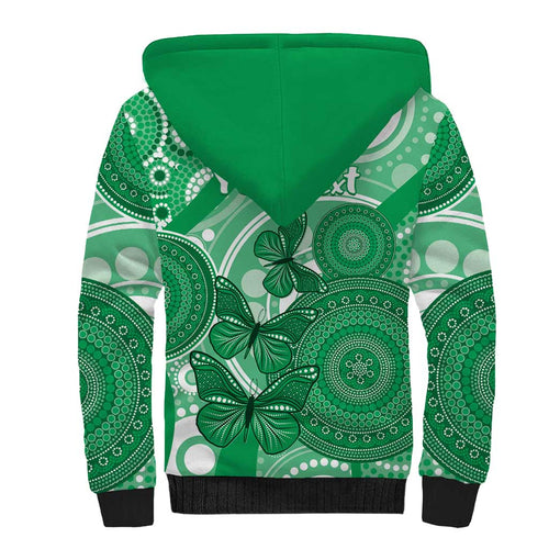 Personalised Australia Mental Health Awareness Month Sherpa Hoodie Your Mind Matter Aboriginal Art