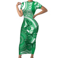 Personalised Australia Mental Health Awareness Month Short Sleeve Bodycon Dress Your Mind Matter Aboriginal Art