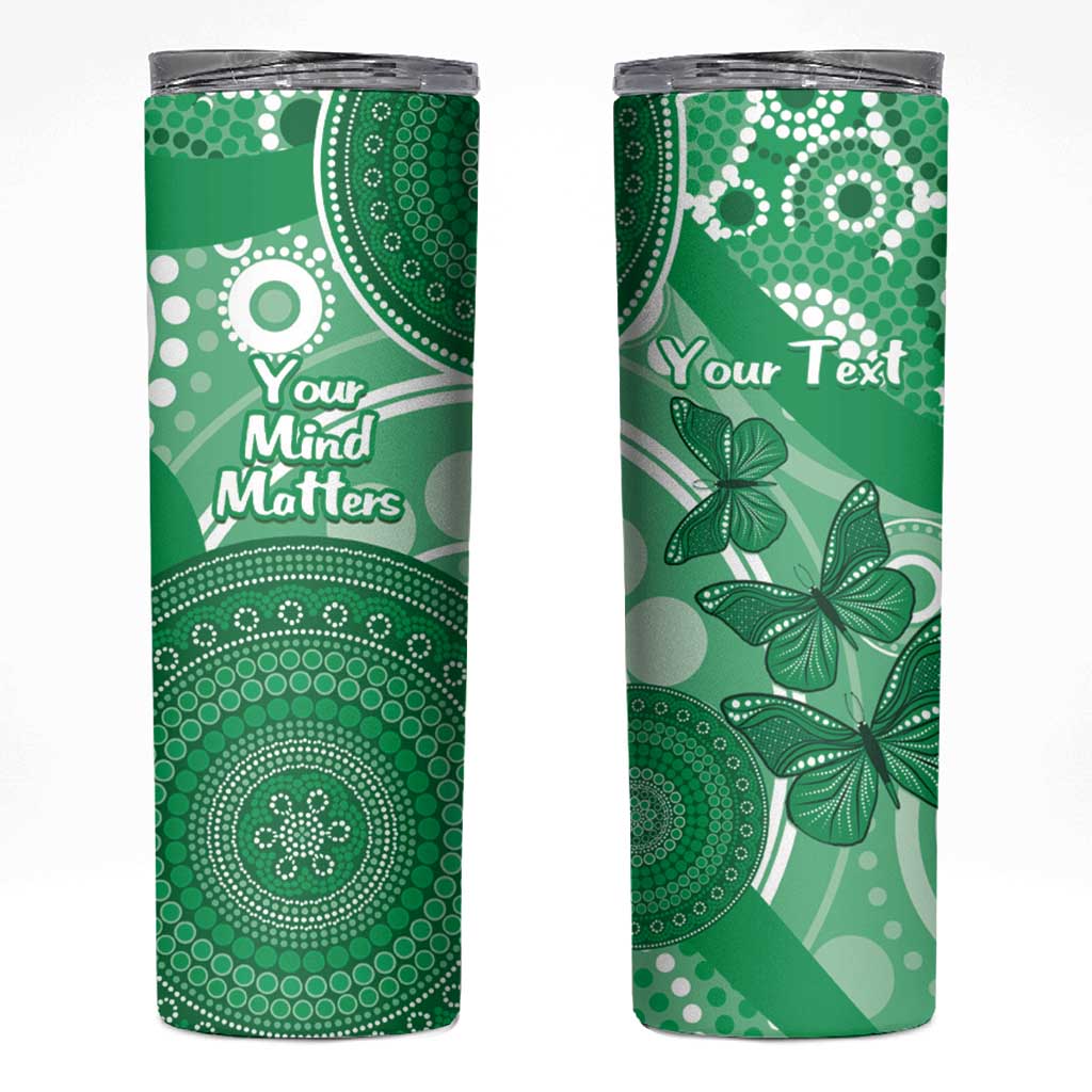 Personalised Australia Mental Health Awareness Month Skinny Tumbler Your Mind Matter Aboriginal Art