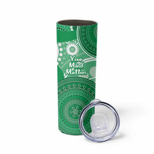 Personalised Australia Mental Health Awareness Month Skinny Tumbler Your Mind Matter Aboriginal Art