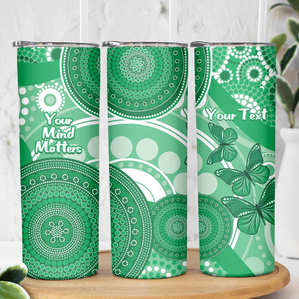 Personalised Australia Mental Health Awareness Month Skinny Tumbler Your Mind Matter Aboriginal Art