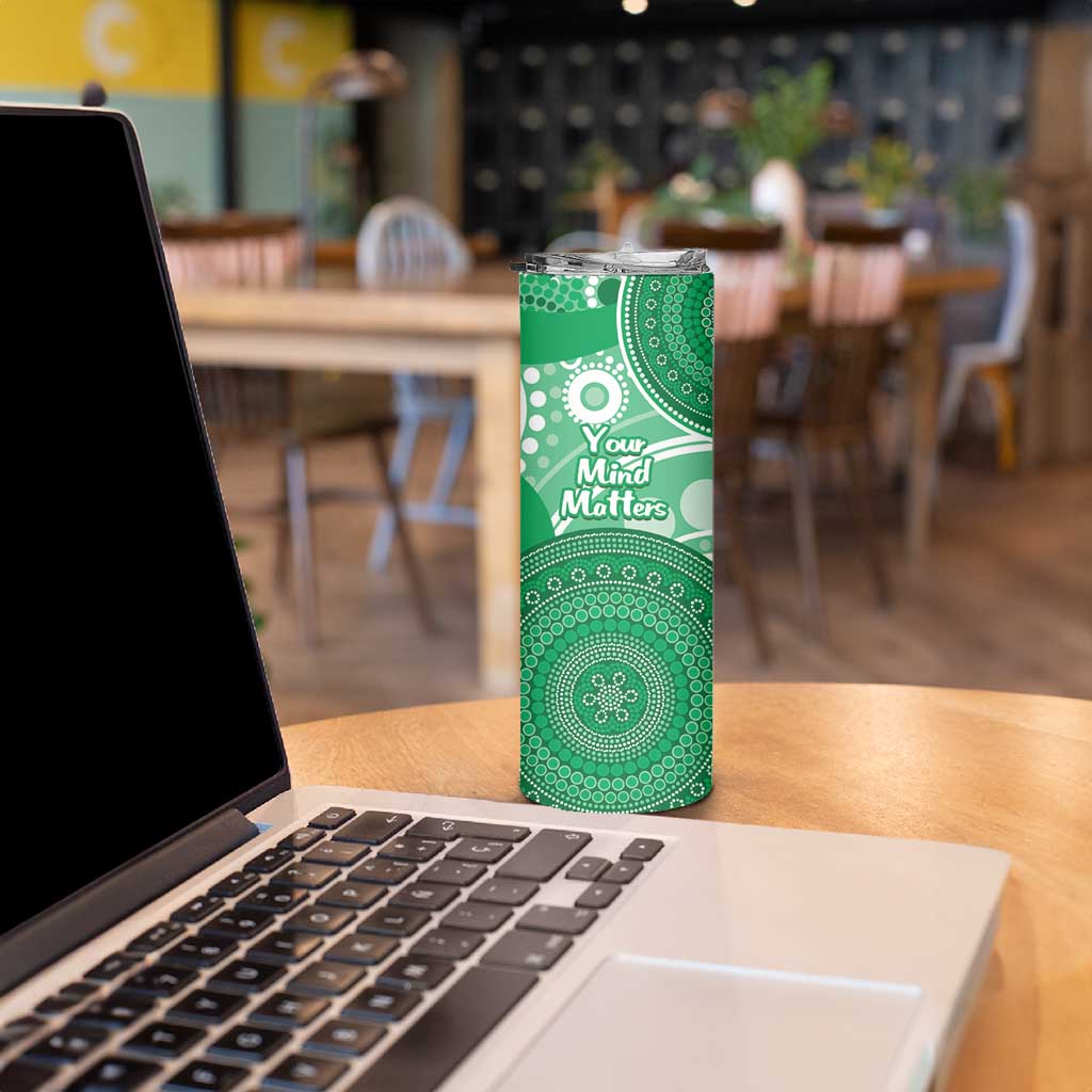 Personalised Australia Mental Health Awareness Month Skinny Tumbler Your Mind Matter Aboriginal Art