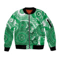 Personalised Australia Mental Health Awareness Month Sleeve Zip Bomber Jacket Your Mind Matter Aboriginal Art