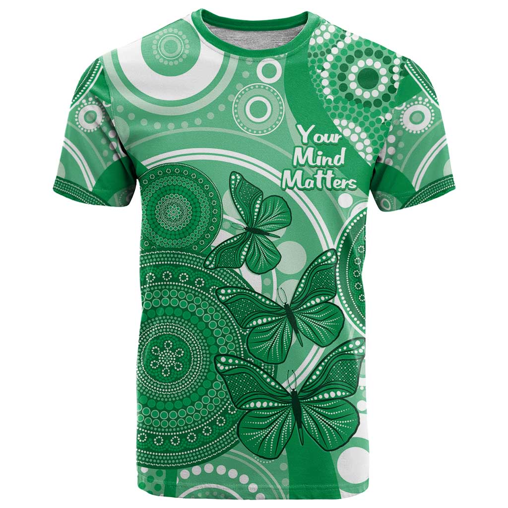 Personalised Australia Mental Health Awareness Month T Shirt Your Mind Matter Aboriginal Art