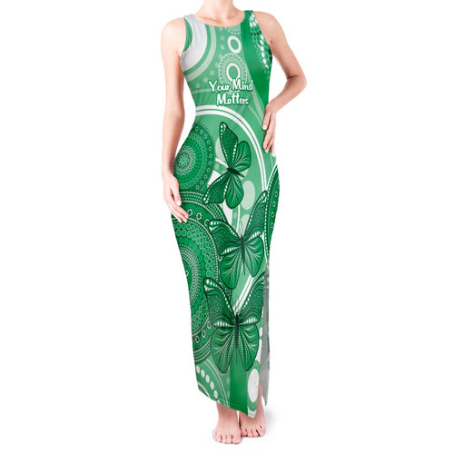 Personalised Australia Mental Health Awareness Month Tank Maxi Dress Your Mind Matter Aboriginal Art