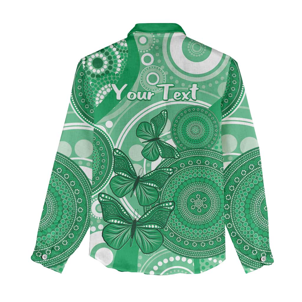 Personalised Australia Mental Health Awareness Month Women Casual Shirt Your Mind Matter Aboriginal Art