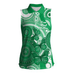 Personalised Australia Mental Health Awareness Month Women Sleeveless Polo Shirt Your Mind Matter Aboriginal Art