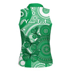 Personalised Australia Mental Health Awareness Month Women Sleeveless Polo Shirt Your Mind Matter Aboriginal Art