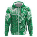 Personalised Australia Mental Health Awareness Month Zip Hoodie Your Mind Matter Aboriginal Art