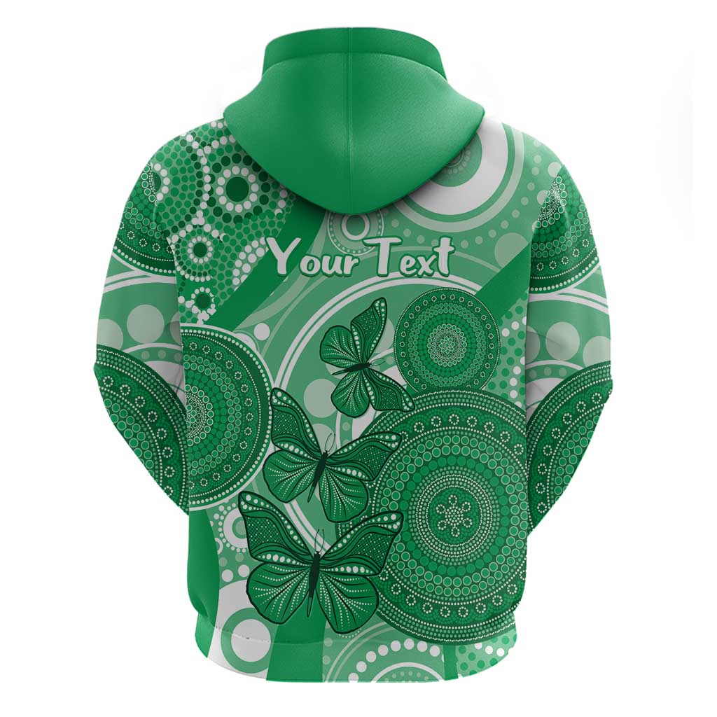 Personalised Australia Mental Health Awareness Month Zip Hoodie Your Mind Matter Aboriginal Art