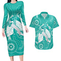 National Asthma Week Australia Couples Matching Long Sleeve Bodycon Dress and Hawaiian Shirt Strength In Every Breath