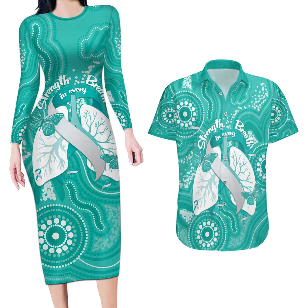 National Asthma Week Australia Couples Matching Long Sleeve Bodycon Dress and Hawaiian Shirt Strength In Every Breath