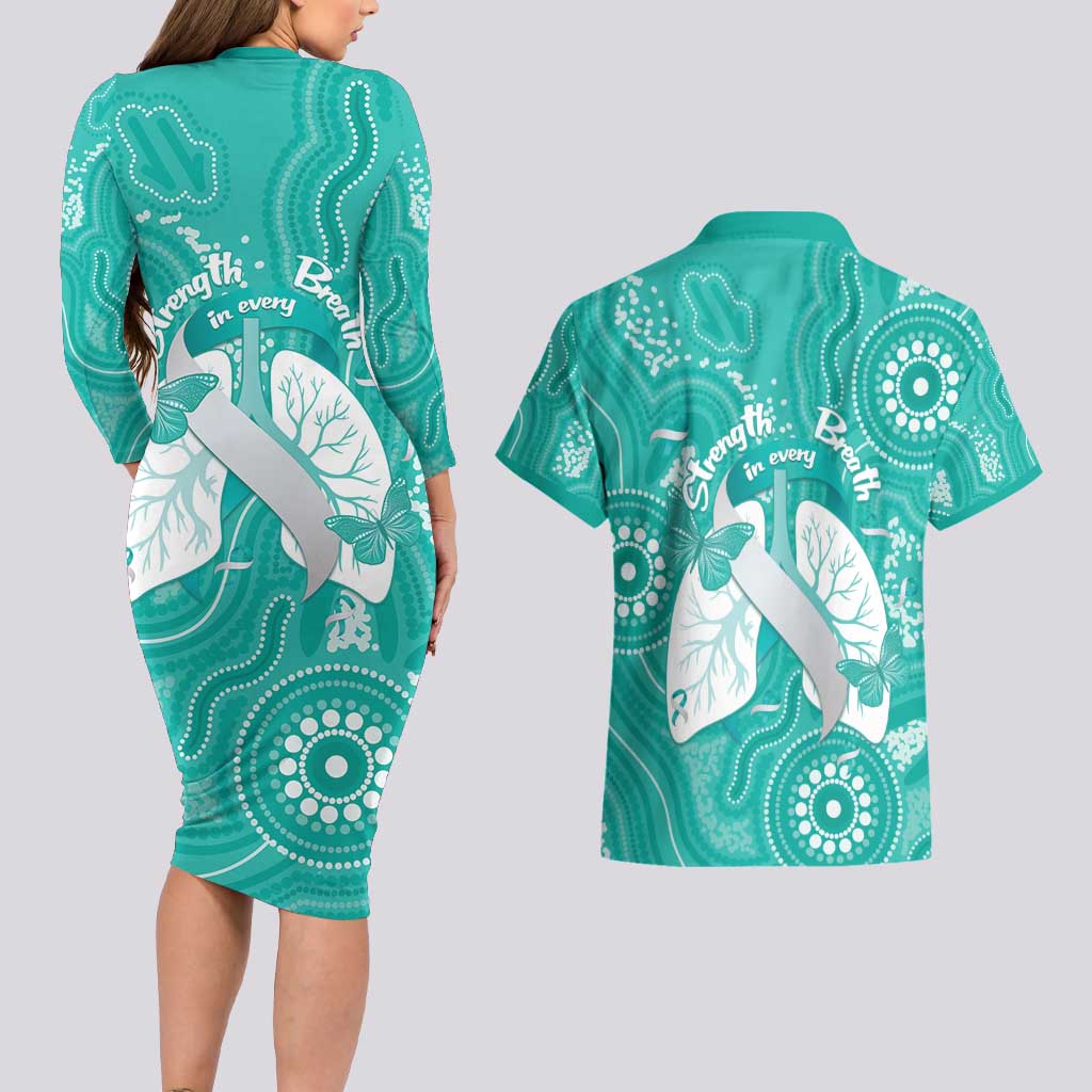 National Asthma Week Australia Couples Matching Long Sleeve Bodycon Dress and Hawaiian Shirt Strength In Every Breath