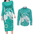 National Asthma Week Australia Couples Matching Long Sleeve Bodycon Dress and Long Sleeve Button Shirt Strength In Every Breath