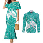 National Asthma Week Australia Couples Matching Mermaid Dress and Long Sleeve Button Shirt Strength In Every Breath