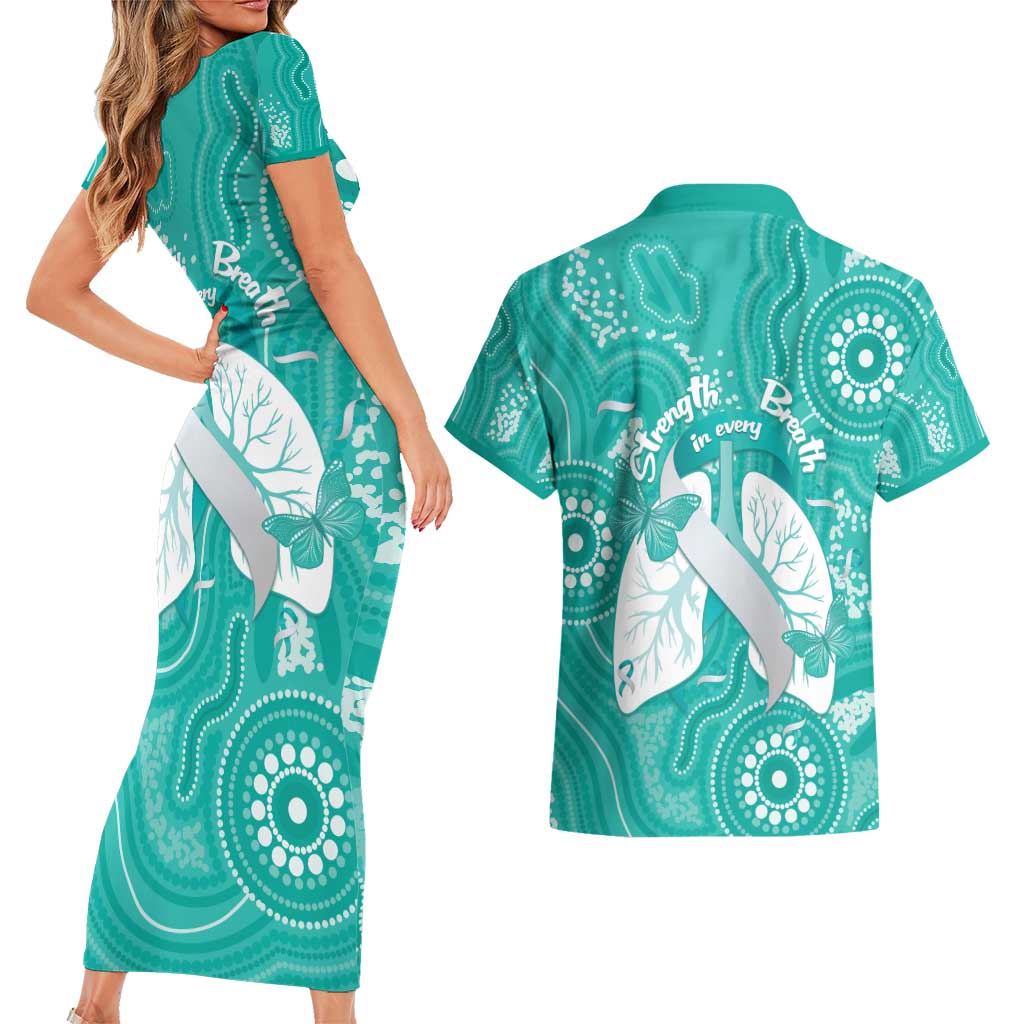 National Asthma Week Australia Couples Matching Short Sleeve Bodycon Dress and Hawaiian Shirt Strength In Every Breath