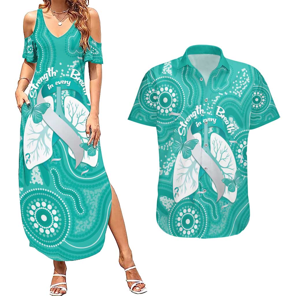National Asthma Week Australia Couples Matching Summer Maxi Dress and Hawaiian Shirt Strength In Every Breath