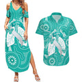 National Asthma Week Australia Couples Matching Summer Maxi Dress and Hawaiian Shirt Strength In Every Breath